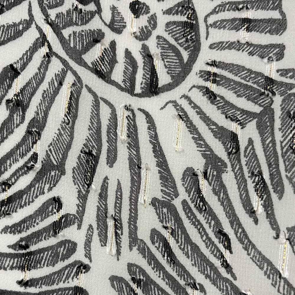 Black And White Fossil Nautilus Shell Blouse - image 2